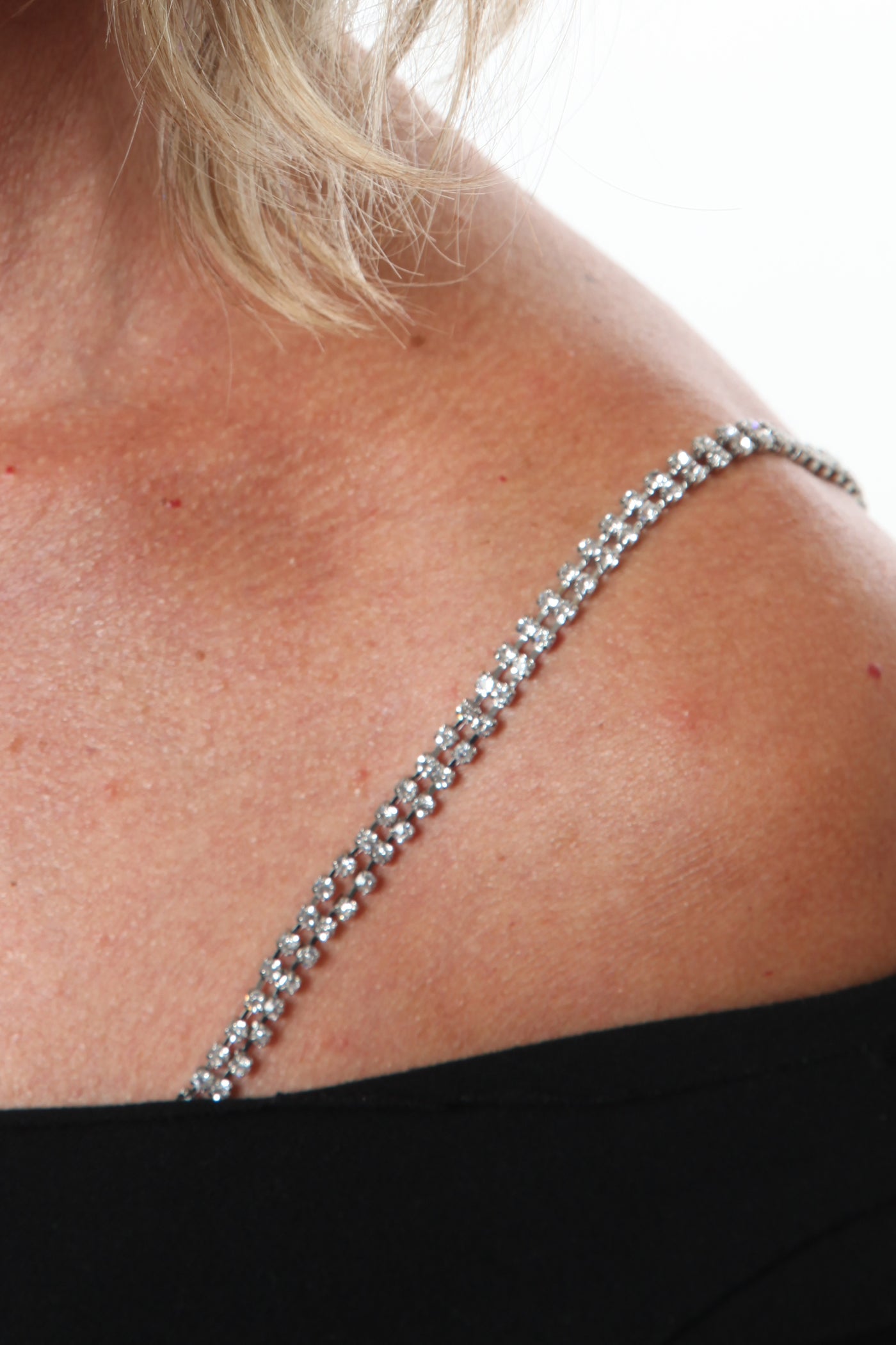 Sparkle Women Fashion Double Rows Crystal Diamante Rhinestone Bra Straps  Intimate Accessories Shoulder Straps