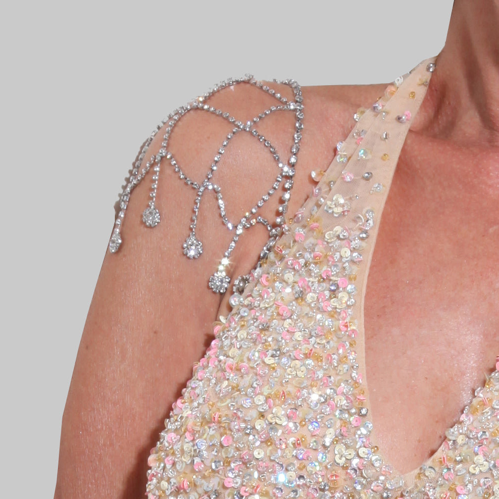 Womens Metallic Decorative Bra Straps Luxury Glitter for Let